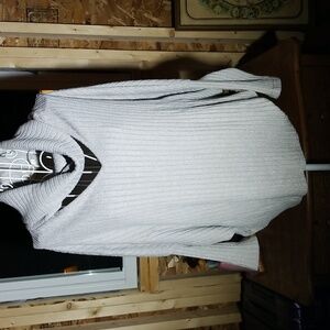 Gray batwing ribbed sweater. Size small.